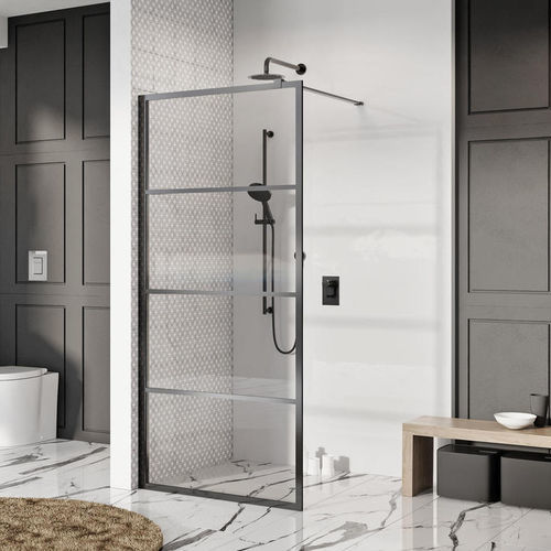 Paroi de douche fixe - Frameline - BALTECO AS - d'angle / en verre trempé / sur mesure