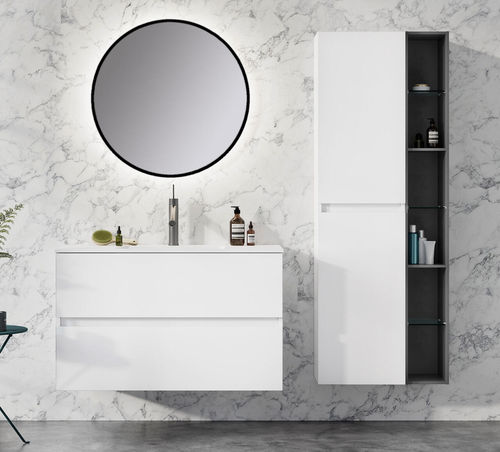 Miroir de salle de bain mural - AG series - BALTECO AS - contemporain / rond / en aluminium