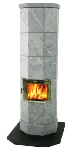 Poêle à bois - OCTO 50 3/4/5/6 - GRANIT KLEBER AS - contemporain / en pierre