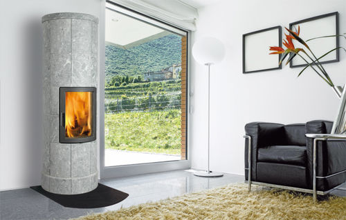 Poêle à bois - BABINA PLUS 5/6 - GRANIT KLEBER AS - contemporain / en pierre