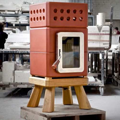 Poêle à bois - MINISTACK - LA CASTELLAMONTE Stufe di Ceramica - 0 - 5 kW / 5 kW - 10 kW / sur pieds