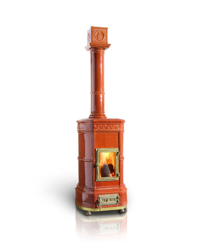 Poêle chaudière à bois - GRAND'OVALE  - LA CASTELLAMONTE Stufe di Ceramica - traditionnel / en métal