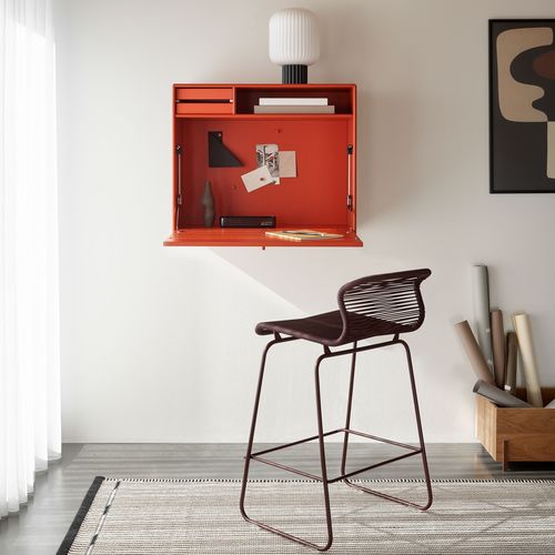 Meuble secrétaire contemporain - STUDIO - Montana Furniture - en MDF laqué / avec rangement intégré / mural