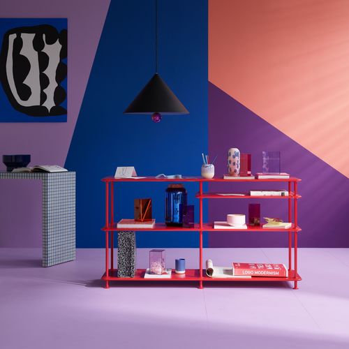 Étagère contemporaine - 220100 - Montana Furniture - en MDF laqué / en métal laqué / blanche