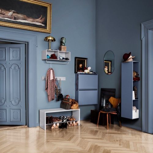 Étagère à chaussures contemporaine - MONTSK - Montana Furniture - auto-portante / en MDF laqué / en acier