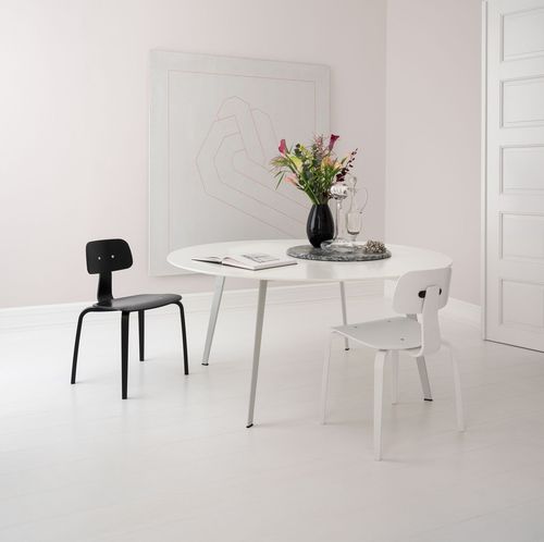 Table à manger contemporaine - JW160 - Montana Furniture - en chêne / en stratifié / avec piètement en aluminium