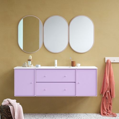 Miroir mural - LOOK - Montana Furniture - contemporain / ovale / en MDF laqué