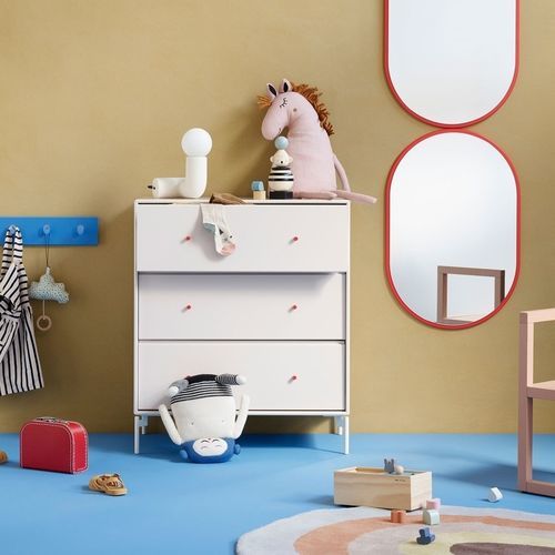 Commode contemporaine - CARRY - Montana Furniture - en MDF laqué / rectangulaire / à roulettes