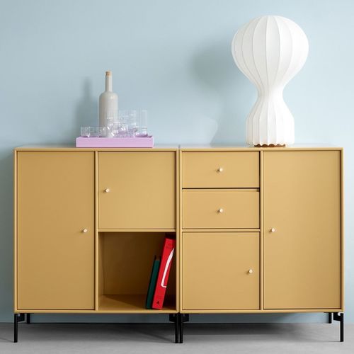 Buffet contemporain - COUPLE - Montana Furniture - en MDF laqué / en métal / avec étagère
