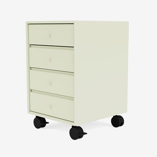 Caisson de bureau en MDF laqué - 4165 - Montana Furniture - à 4 tiroirs / à roulettes