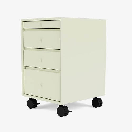 Caisson de bureau en MDF laqué - 4269 - Montana Furniture - à 4 tiroirs / à roulettes