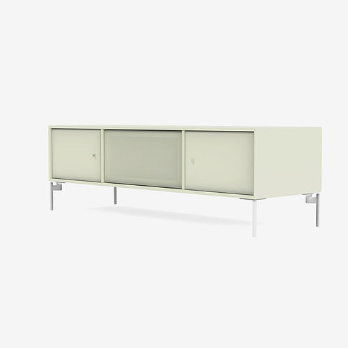Meuble TV contemporain - VJ17 - Montana Furniture - avec rangement intégré / avec roulettes / en MDF laqué
