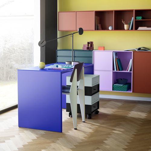 Bureau sur pied - X80160 - Montana Furniture - contemporain / en MDF laqué / droit