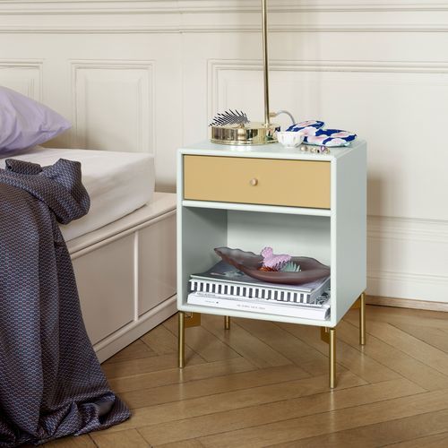 Table de chevet contemporaine - 6262 - Montana Furniture - en MDF laqué / avec piètement en MDF laqué / rectangulaire