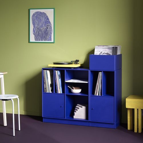 Meuble de rangement de sol - SPIN III - Montana Furniture - contemporain / en MDF laqué / gris