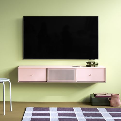 Meuble TV contemporain - OCTAVE V  - Montana Furniture - avec rangement intégré / en MDF laqué / couleur personnalisable