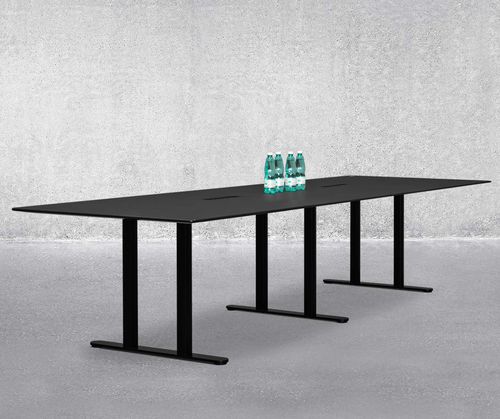 Table de conférence contemporaine - MULTI - Montana Furniture - en stratifié / en acier / avec piètement en acier