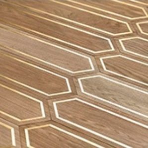 Parquet contrecollé - BRASS  - BOHEMIAN WORKS - massif / avec incrustations en bois / laqué