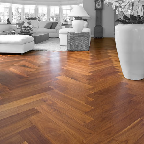 Parquet massif - WALNUT - BOHEMIAN WORKS - avec incrustations / laqué / à coller
