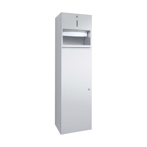 Unité combinée distributeur d'essuie-mains - WP5015 - ERNST WAGNER GmbH & Co. KG - poubelle / murale / en acier inoxydable