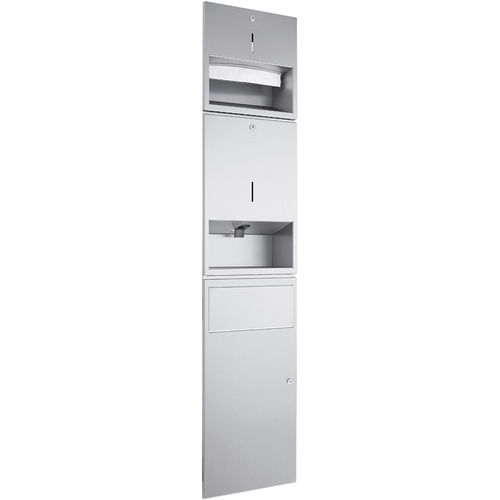 Unité combinée encastrable - WP500 - ERNST WAGNER GmbH & Co. KG - distributeur d'essuie-mains / poubelle / distributeur de savon