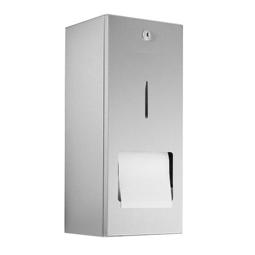 Distributeur de papier toilette mural - WP164 - ERNST WAGNER GmbH & Co. KG - en acier inoxydable / poli / satiné
