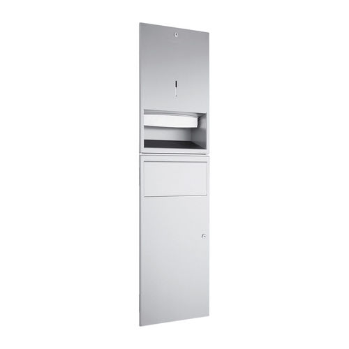 Unité combinée distributeur d'essuie-mains - WP540 - ERNST WAGNER GmbH & Co. KG - poubelle / encastrable / en inox