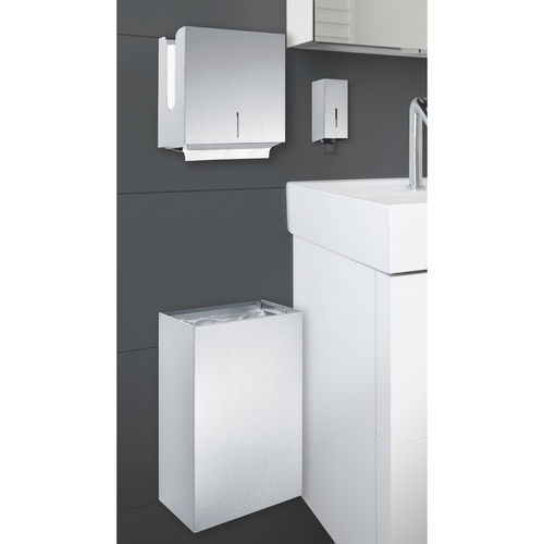 Distributeur d'essuie-mains mural - WH-KIT - ERNST WAGNER GmbH & Co. KG - en acier inoxydable / avec poubelle intégrée / avec distributeur de savon liquide