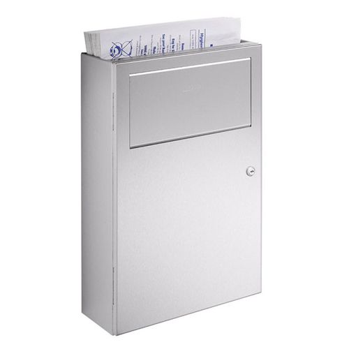 Poubelle hygiénique - WP137 - ERNST WAGNER GmbH & Co. KG - murale / en inox / avec couvercle