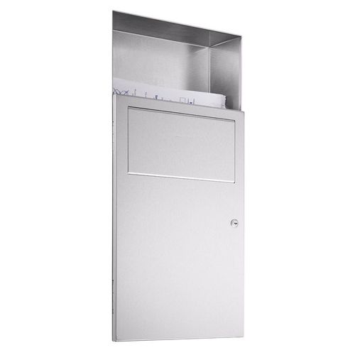 Poubelle hygiénique - WP138 - ERNST WAGNER GmbH & Co. KG - encastrable / en inox / avec couvercle