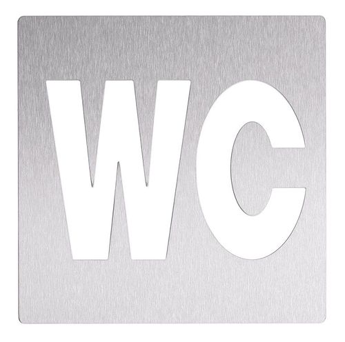 Pictogramme de porte en acier inoxydable - AC404 - ERNST WAGNER GmbH & Co. KG - à coller / double face / pour sanitaire