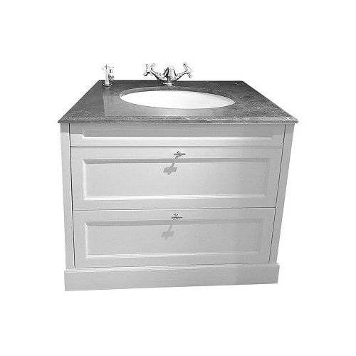 Meuble vasque à poser - WINDSOR&amp;CO. 1903 BATHROOM FURNITURE NANCY 90CM - Windsor Bathroom Company - en bois massif / classique / avec tiroirs