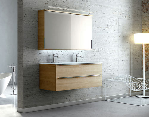 Meuble vasque double - ARTIQUA 212 - ARTIQUA GmbH - suspendu / en bois / contemporain