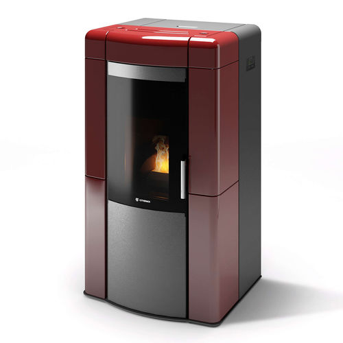 Poêle chaudière à granulés - MURANO - CS THERMOS S.R.L. - 10 kW - 20 kW / à poser / contemporain