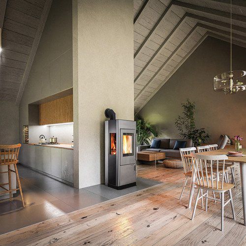 Poêle à bois - BREGENZ - HAAS + SOHN Ofentechnik GmbH - 6 kW / à poser / à 3 faces