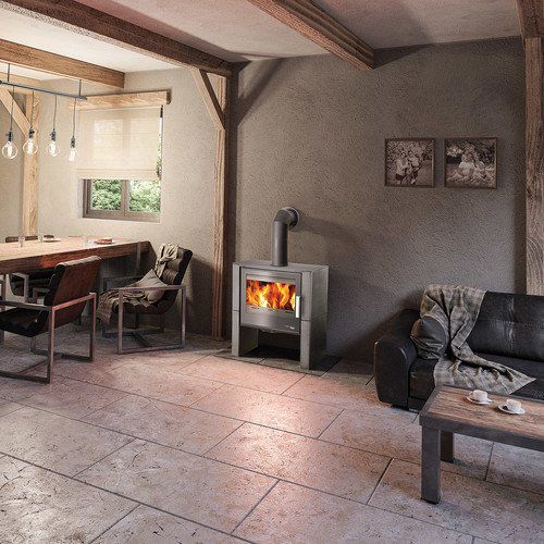 Poêle à bois - MAYFAIR - HAAS + SOHN Ofentechnik GmbH - 8 kW / à poser / contemporain