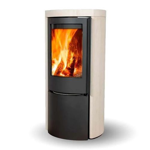 Poêle à bois - COZY CLASSIC MOCA CREAM SANDSTONE - Jydepejsen A/S - 3 kw – 8 kw / à poser / contemporain