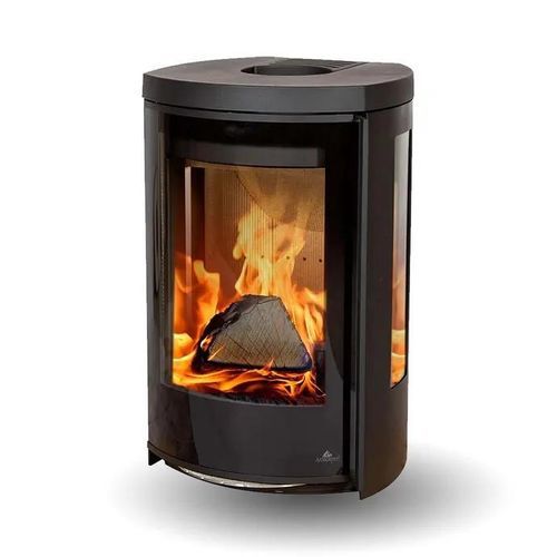 Poêle à bois - COZY MODERN WALL SIDEGLASS - Jydepejsen A/S - 3 kw – 8 kw / à poser / contemporain