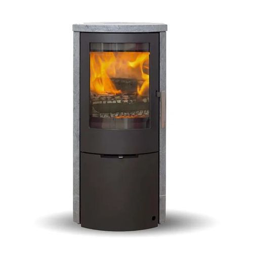 Poêle à bois - MIDO SOAPSTONE - Jydepejsen A/S - 3 kw – 8 kw / à poser / contemporain