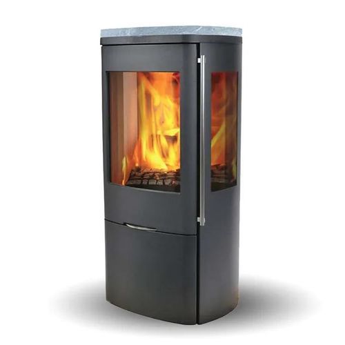 Poêle à bois - SENZA SOAPSTONE TOP SIDEGLASS - Jydepejsen A/S - 3 kw – 5 kw / à poser / à 2 faces