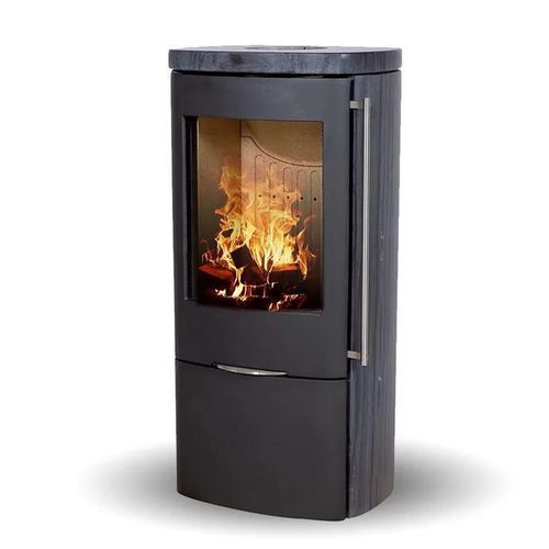 Poêle à bois - SENZA DARK SANDSTONE - Jydepejsen A/S - 3 kw – 5 kw / à poser / contemporain