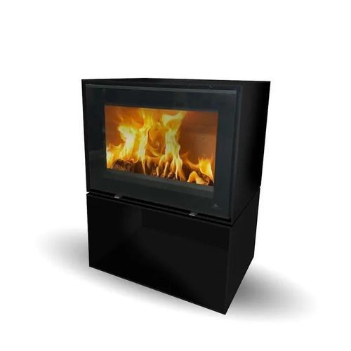 Poêle à bois - ZETA FREESTANDING BLACK - Jydepejsen A/S - à poser / contemporain / en métal
