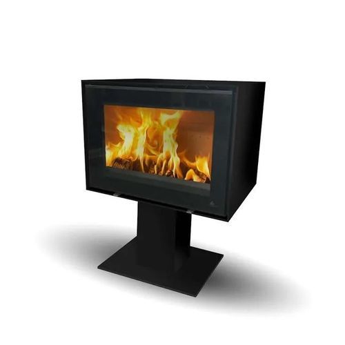 Poêle à bois - ZETA BASE BLACK - Jydepejsen A/S - à poser / contemporain / en acier