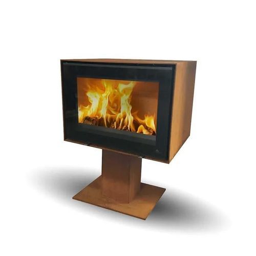 Poêle à bois - ZETA BASE CORTEN - Jydepejsen A/S - à poser / contemporain / en métal
