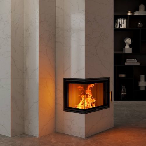 Foyer fermé à bois - Varia 2L-62 - Spartherm - The Fire Company - d'angle / en métal / à encastrer