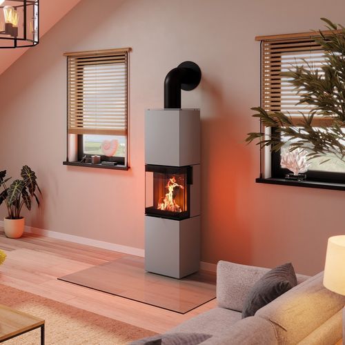 Poêle à bois - Trico L steel - Spartherm - The Fire Company - 0 - 5 kW / 5 kW - 10 kW / au sol
