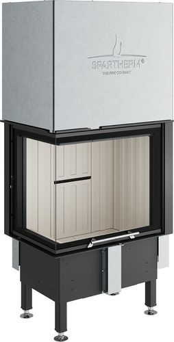 Insert de cheminée d'angle - Varia 2L-55h - Spartherm - The Fire Company - à bois / encastrable / télécommandé