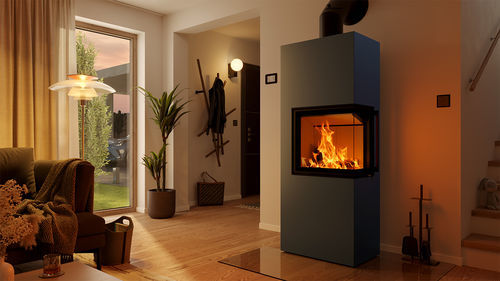 Poêle à bois - Lungo 2R - Spartherm - The Fire Company - 3 kw – 8 kw / au sol / à 2 faces