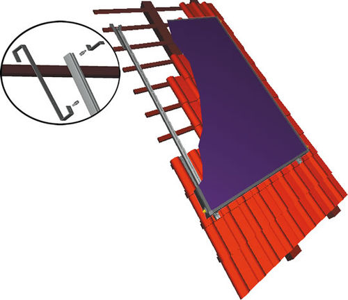 Système de montage pour toiture en tuiles - ON-ROOF - SUNSET Energietechnik GmbH - sur toiture / solaire / pour capteur solaire