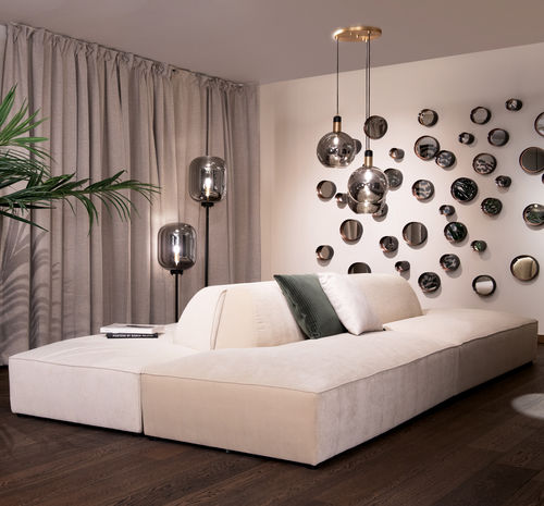 Canapé modulable - CALI - EUROFASHION HOMETEXTILES & CONCEPTS - contemporain / en tissu / avec coussin amovible